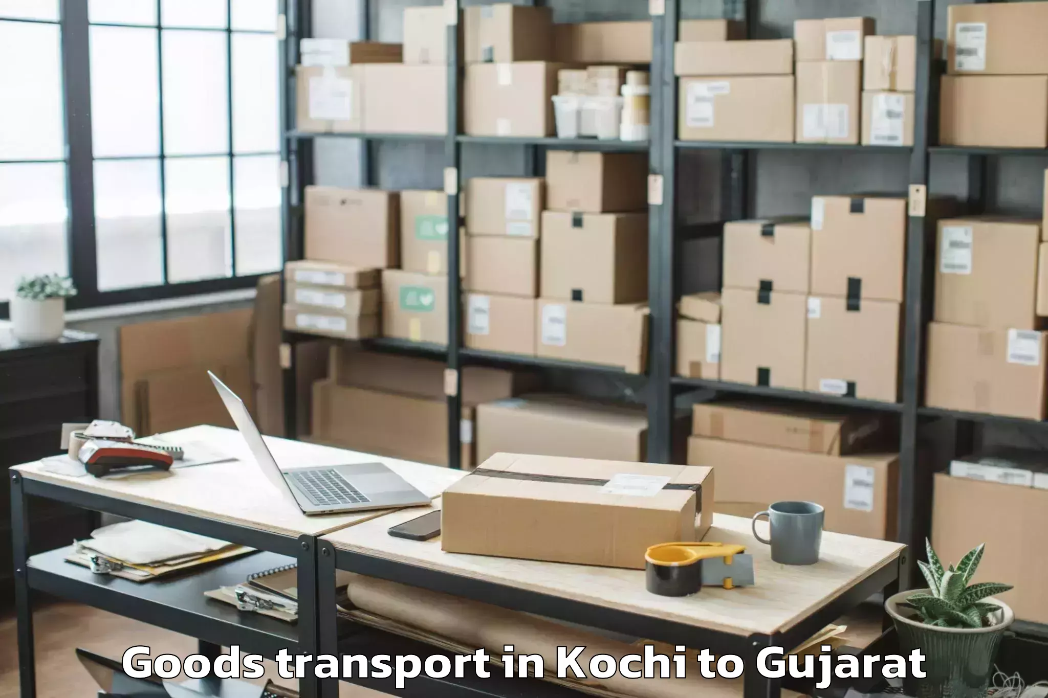 Book Your Kochi to Jambughoda Goods Transport Today